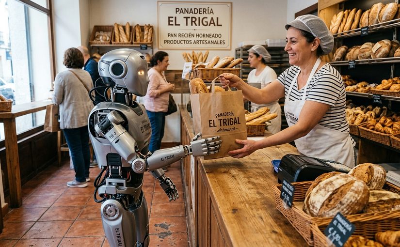 Un robot llega a la panadería